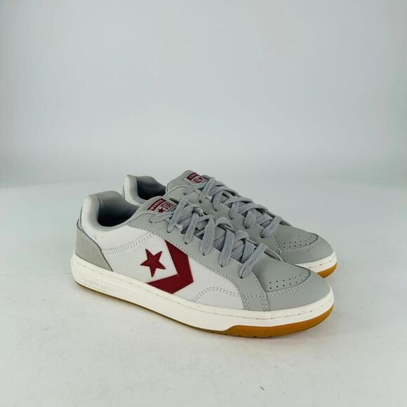 Converse Pro Blaze Classic Leather Suede Shoes US 9 Mens Gray Low Top Sneakers - Picture 4 of 15